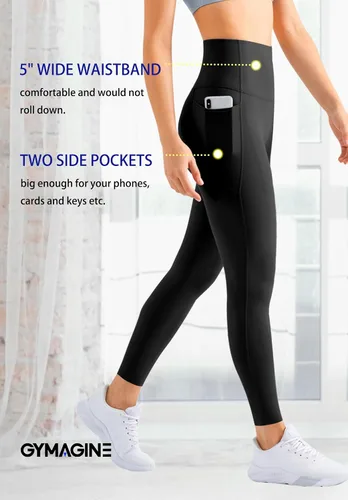 Vista 2 de GYMAGINE Workout Leggings for Women Compression Leggings with Pockets Butt Lift