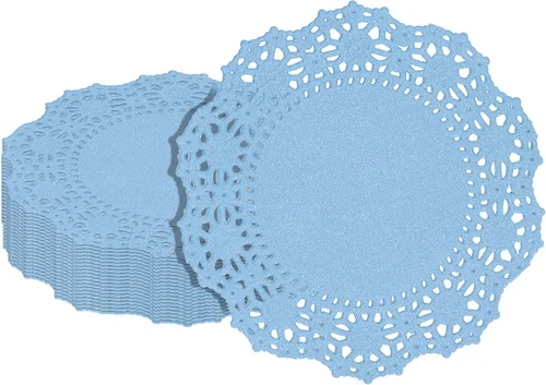 Vista 24 de Restaurantware Pastry Tek Blondas de Encaje de 4 x 4 Pulgadas 100 Vajilla Decorativa - Blondas de Mesa Desechables Redondas de Papel Negro