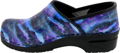Vista 2 de BJORK Swedish Comfort - Zuecos de cuero para mujer, con estampado profesional