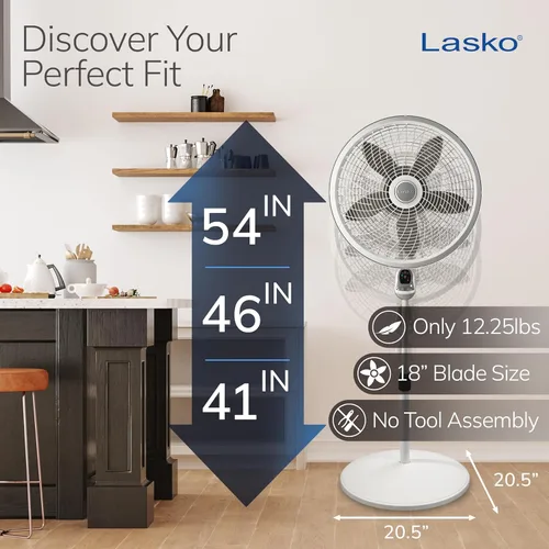 Vista 4 de Lasko - Ventilador de pie ciclónico con control remoto 1885