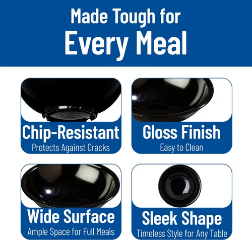 Vista 5 de Carlisle FoodService Products 800B03 - Ensaladera de melamina, 27 onzas, color negro