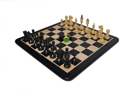 Vista 5 de Reproducción del juego de ajedrez del torneo Circa 1960 Juego de ajedrez de madera de lujo soviético ruso