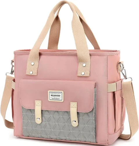 Vista 10 de Bolsa de almuerzo aislada para mujer, negro, nailon, 13.5 x 6.8 x