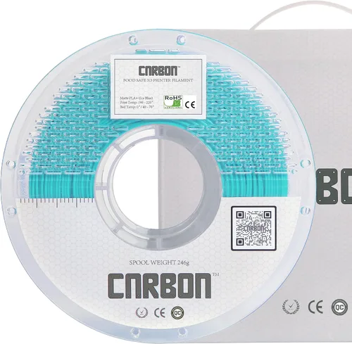 Vista 17 de Filamento para impresora 3D PLA+ de grado alimenticio certificado – CARBON by Comfy Materials – Probado en laboratorio, compatible con la FDA, apto