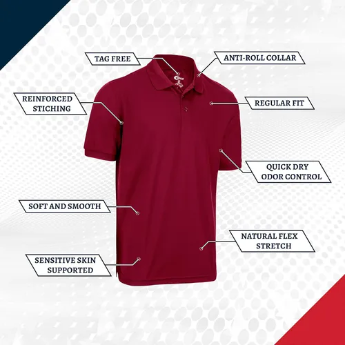 Vista 17 de Premium Wear - Camisetas tipo polo para hombre, con gran absorción de humedad
