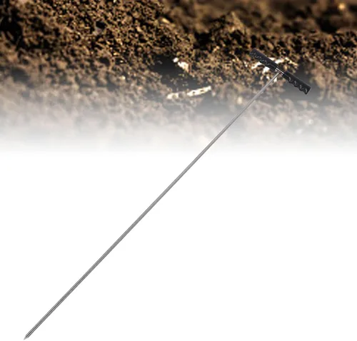 Vista 5 de Varilla de sonda de suelo de acero inoxidable, herramienta de varilla de tierra ajustable de altura de 32 a 48 pulgadas con mango en T, herramienta
