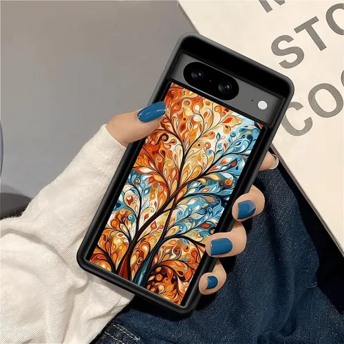 Vista 1922 de Compatible con Google Pixel 4A 5G Mobile Case Creative Acrylic Panel trasero Silicona Protección Grip especialmente diseñado para Google Pixel 4A 5G