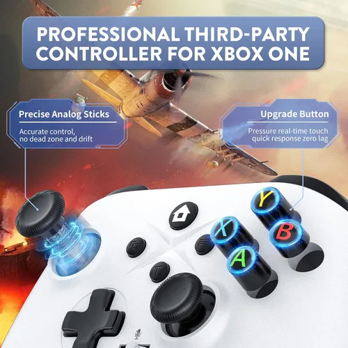 Vista 3 de Control inalámbrico Xbox compatible con Xbox One, Xbox Series X, Xbox Series S, Xbox One S, Xbox One X, Windows PC 10 con batería recargable