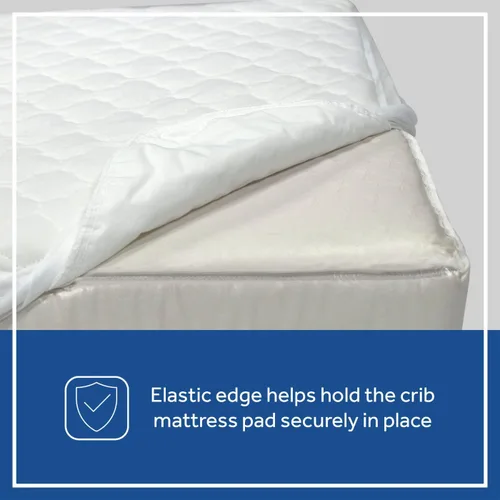 Vista 7 de Sealy Baby Protector de colchón para cuna, protector de colchón impermeable ajustable para cuna y funda de cama infantil, lavable a máquina y fácil