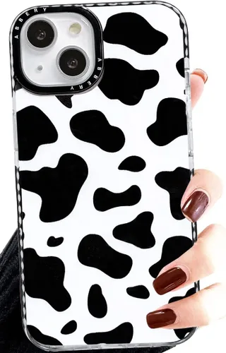 Vista 14 de Abbery Diseñado para iPhone 8 Plus/7 Plus/6 Plus/6S Plus Funda transparente con estampado de vaca, linda funda protectora de silicona TPU