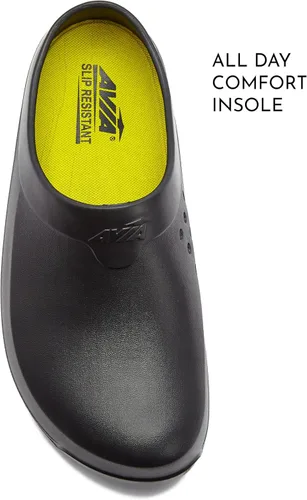Vista 4 de Avia Flame - Zuecos antideslizantes para hombre, zapatos antideslizantes para servicio de alimentos, zapatos antideslizantes para restaurante