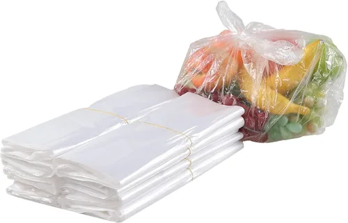 Vista 4 de Jekiyo Bolsas de compras transparentes para camisetas con asa, bolsas de plástico para comestibles, 320