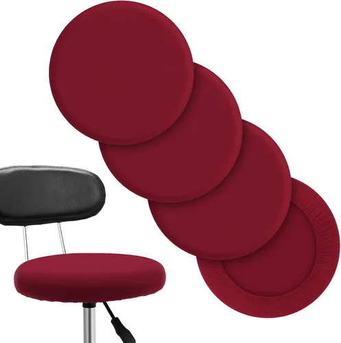 Vista 13 de Tatuo Fundas de asiento de taburete de bar redondas, fundas de cojín lavables, fundas elásticas para sillas de bar para sillas de 14 a 17 pulgadas
