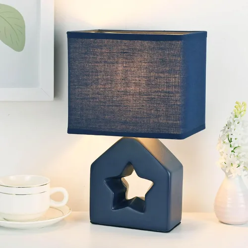 Vista 9 de Vera - Lámpara de mesa pequeña rosa para sala de estar como lámpara de mesita de noche para dormitorio, lámpara de mesa moderna de cerámica