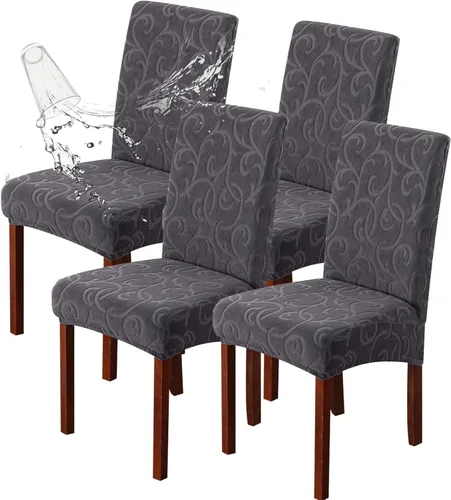 Vista 9 de Genina Fundas impermeables para sillas Parsons de comedor, fundas elásticas para sillas Parsons para comedor, cocina, funda protectora para silla