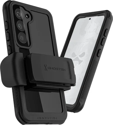 Vista 2 de Ghostek Nautical - Funda impermeable para Galaxy S23 con protector de pantalla y cámara, funda con clip para cinturón, protección resistente