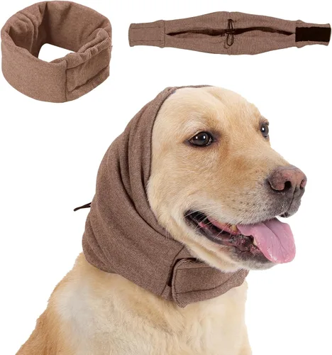 Vista 12 de Sudadera con capucha calmante para perros, almohadillas ajustables para las orejas para perros, almohadillas ajustables para protección contra