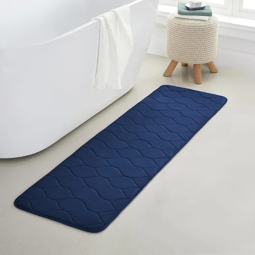 Vista 26 de Yafa Home Fashion 1 alfombra de baño de 17 x 24 pulgadas, espuma viscoelástica, absorbente de agua y antideslizante, color negro