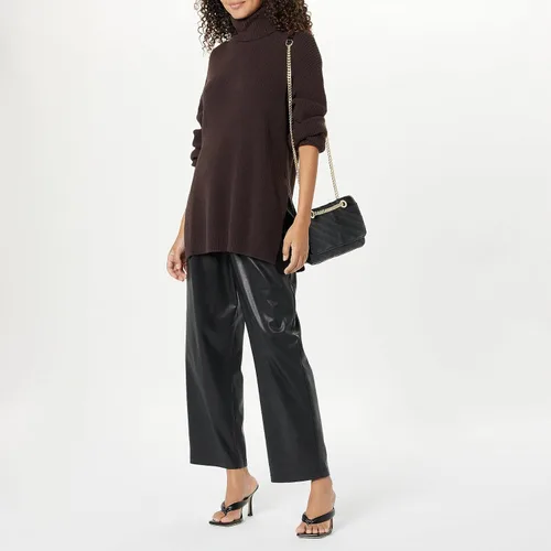 Vista 4 de The Drop Suéter de cuello alto con hombros caídos súper suave Grayson para mujer
