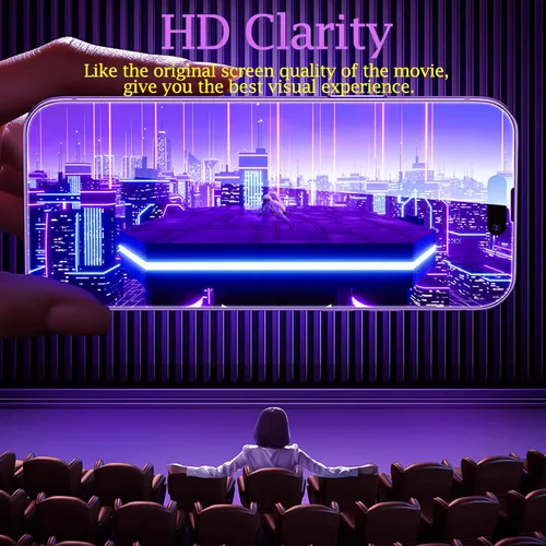 Vista 9 de Compatible con iPhone 14, 13, 13 Pro, protector de pantalla de privacidad de 28 grados, vidrio templado antiespía, degradado, colorido, cobertura