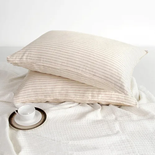 Vista 10 de Linen World - Juego de 2 fundas de almohada de lino francés, fundas de almohada que absorben la humedad lavadas a la piedra