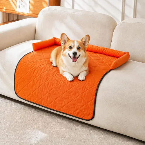 Vista 7 de Alfombrillas calmantes para cama para perros con soporte para el cuello y Negro