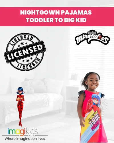 Vista 2 de Miraculous Ladybug - Pijama para niñas pequeñas a niños grandes