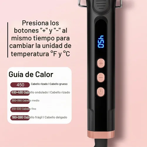 Vista 3 de JAETON Varita rizadora pequeña de 3/8 pulgadas con temperatura ajustable