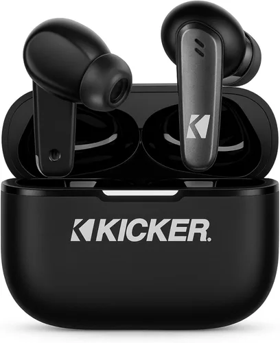 Vista 7 de Auriculares KICKER TWS1 Verdaderos Inalámbricos, Auriculares Bluetooth con Micrófono, Auriculares Inalámbricos para Android y iOS, Estuche de Carga