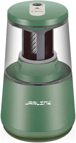 Vista 16 de Jarlink - Sacapuntas eléctrico con hoja de alta resistencia para afilar rápidamente y parada automática para lápices número 2 y de colores (6-8 mm)