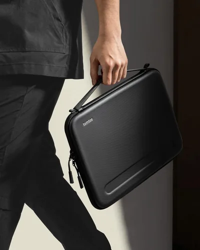 Vista 7 de Tomtoc Funda para laptop, funda para dispositivo electrónico portátil, funda protectora para MacBook Pro y MacBook Air de 14 pulgadas con carcasa