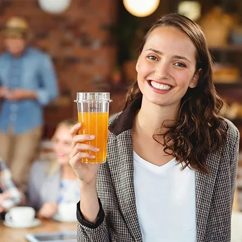 Vista 4 de Vasos de licuadora aptos para Ninja, piezas de repuesto de vasos de 16 onzas con tapas, accesorios de licuadora compatibles con Nutri Ninja Auto IQ