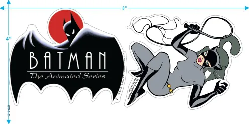 Vista 4 de Batman La serie animada Catwoman T Shirt & Stickers