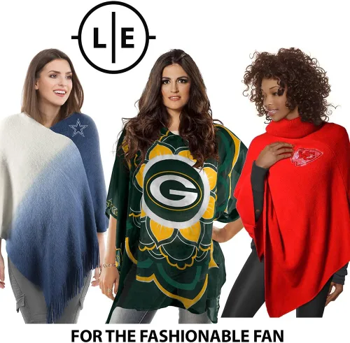 Vista 6 de Caftán de la NFL, Rojo, talla única Se ajusta a la mayoría