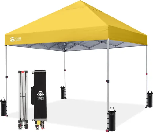 Vista 36 de CROWN SHADES Toldo desplegable de 8 x 8 pulgadas, tienda de campaña de playa con instalación CenterLok de un empuje, parasol fácil para exteriores
