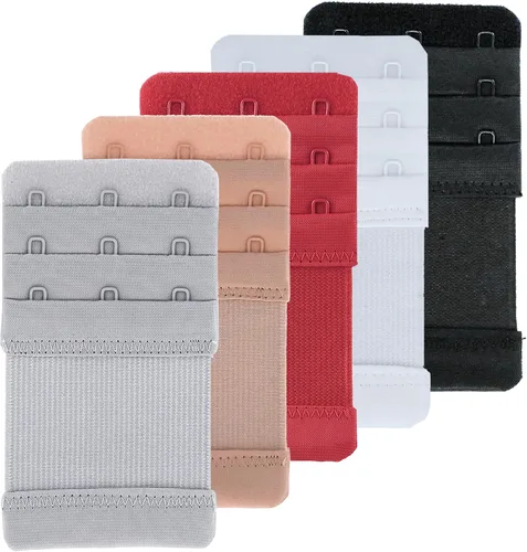 Vista 42 de SAMGU Extensores de brasier para mujer, 2 ganchos, 3 ganchos, 4 ganchos, 5 ganchos, 6 ganchos, correa de extensión de brasier elástica suave 2