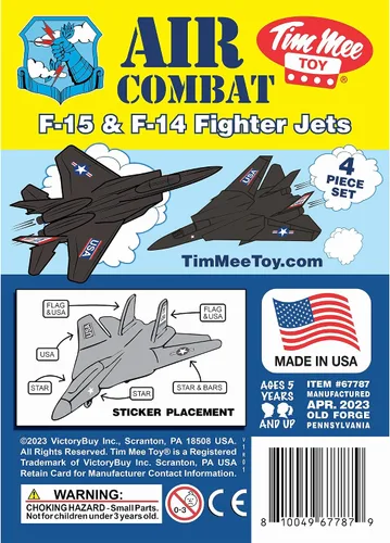 Vista 4 de TimMee Aviones de combate de plástico para hombres del ejército: 4 aviones negros – fabricados en EE. UU