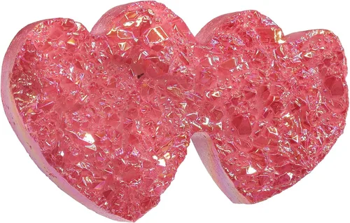 Vista 6 de Love Heart Angel Aura Rock - Racimo de cristal de mano, muestra mineral de reiki, cristales curativos de reiki, decoración de piedra para oficina