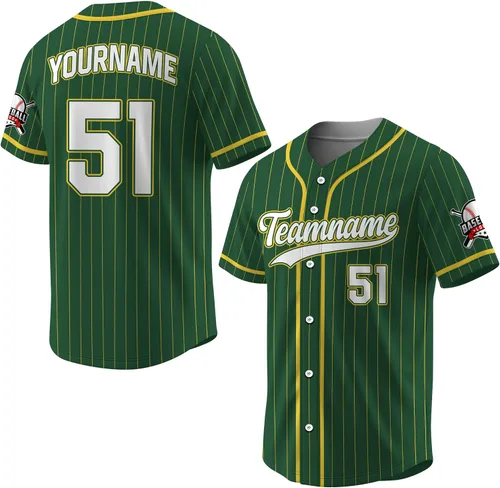 Vista 14 de Camiseta de béisbol a rayas personalizadas con logotipo de número de nombre para hombres, mujeres, jóvenes, niños, camiseta de uniforme