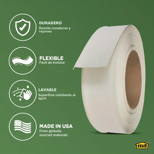 Vista 4 de MD Building - Base de vinilo para pared, almendra, 4 x 120 pies, parte
