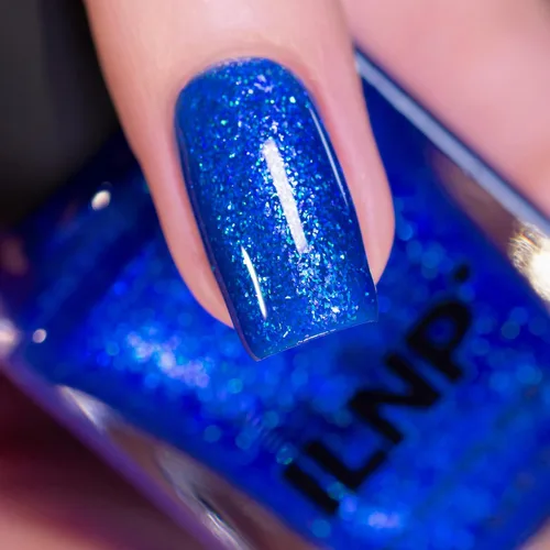 Vista 2 de ILNP Sea Glass - Esmalte de uñas brillante azul cobalto profundo