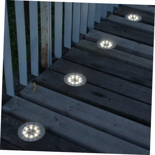 Vista 2 de jojofuny Luces solares de tierra al aire libre Luces de jardín Lámpara enterrada Lámpara de césped No requiere cableado