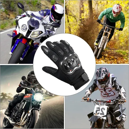 Vista 5 de ERYUE Mitones, Guantes de Motocicleta de los Hombres Pantalla Tocante de Dedo Completo Guantes de Ciclismo Guantes Cálidos para Moto MTB Ciclismo