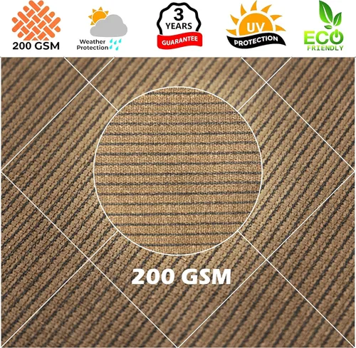 Vista 8 de Royal Shade Toldo triangular marrón de 4 x 4 x 4 pies para hacer RTAPT18, UPF50+ 95% de bloqueo UV, estándar comercial de 200 GSM, resistente, 3