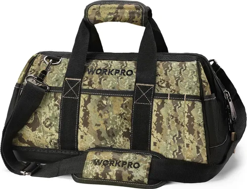 Vista 9 de WORKPRO - Bolso de herramientas de 16 pulgadas, con abertura ancha y base moldeada impermeable