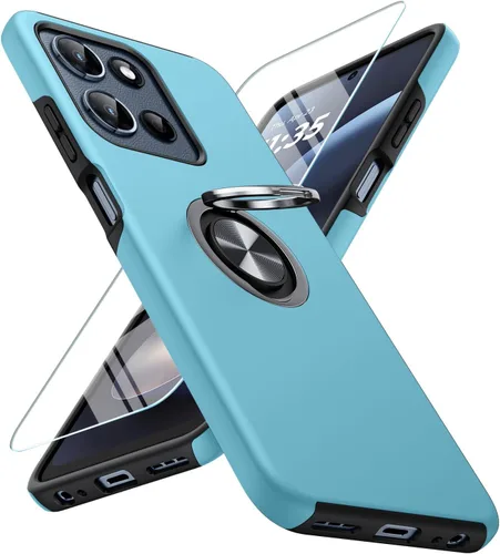 Vista 11 de JAME for Motorola Edge 2025 Case with Ring Stand Slim Shockproof Phone Case Cubierta de doble capa de grado militar resistente a prueba de golpes