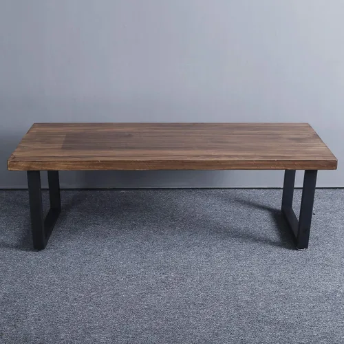 Vista 6 de MBQQ Patas para muebles de 15.7" de altura 17.7" de ancho, tubo cuadrado rústico decorativo, patas de mesa de metal resistente, patas de escritorio