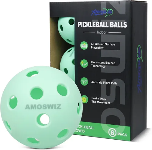 Vista 9 de Indoor Pickleball Balls, 6/12 Pack, 26 Holes