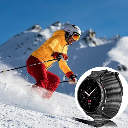 Vista 4 de Correas de reloj compatibles con Amazfit, correa deportiva de nailon resistente con diseño de bucle tejido para Amazfit GTR 2e/GTR 2/GTR 3 Pro/GTR