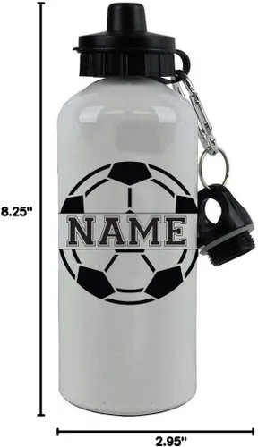 Vista 2 de Botella de agua deportiva de 20 onzas, 2 tapas, personalizable